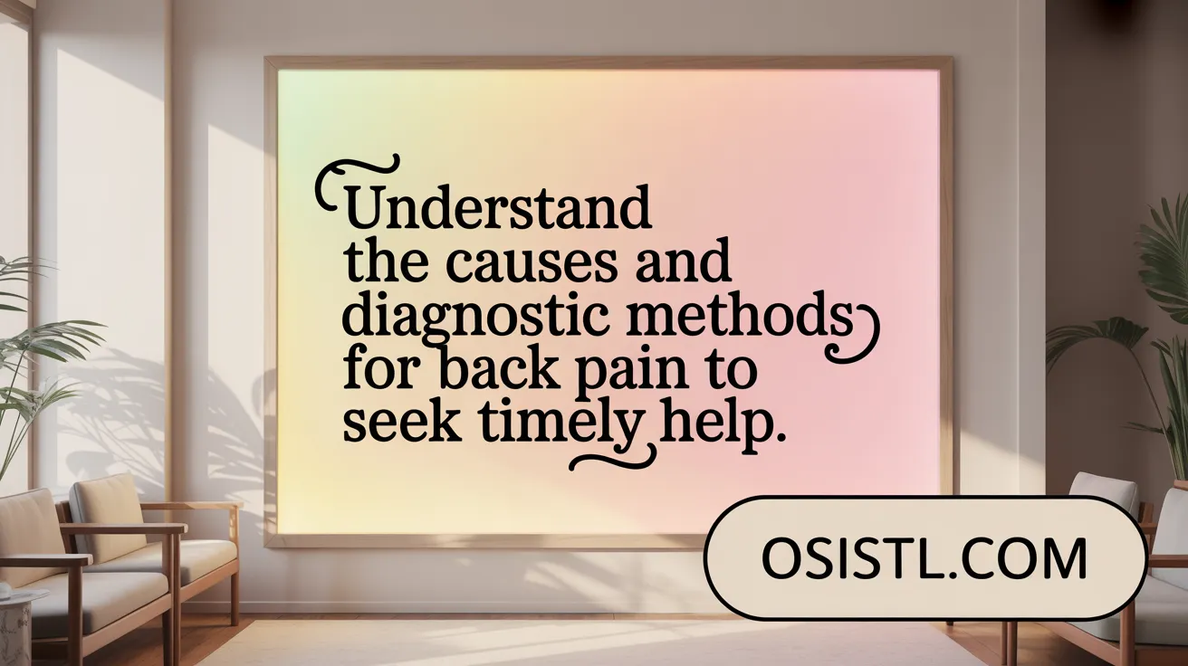 Understand the causes and diagnostic methods for back pain to seek timely help.