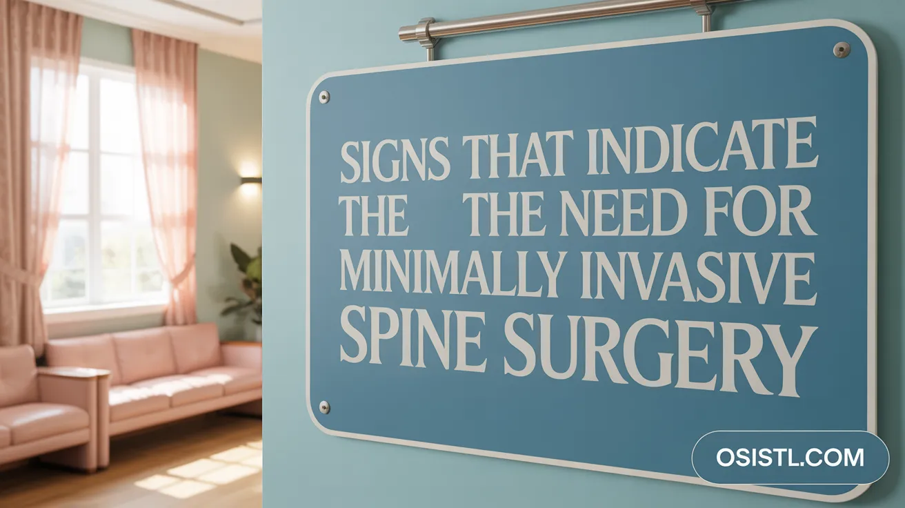 Signs that Indicate the Need for Minimally Invasive Spine Surgery