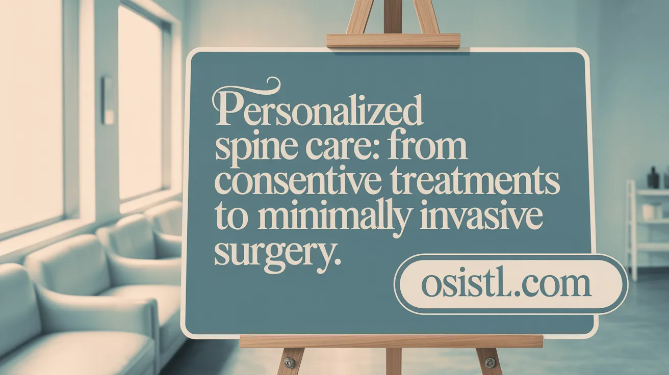 Personalized Spine Care: From Conservative Treatments to Minimally Invasive Surgery