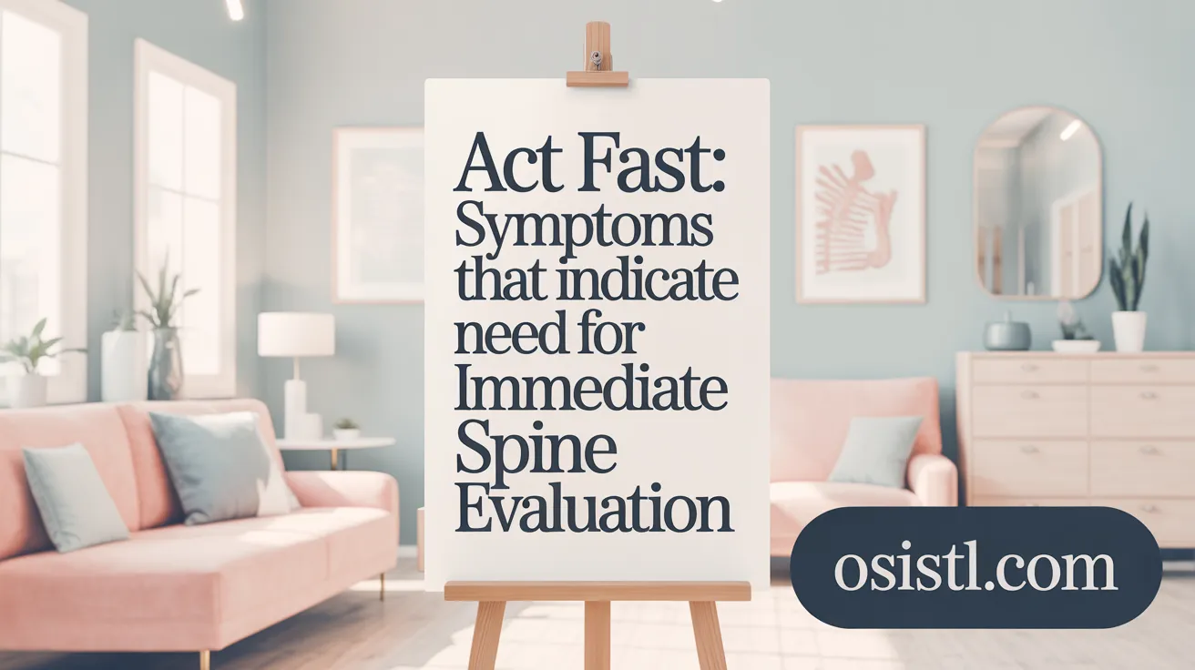 Act Fast: Symptoms That Indicate Need for Immediate Spine Evaluation