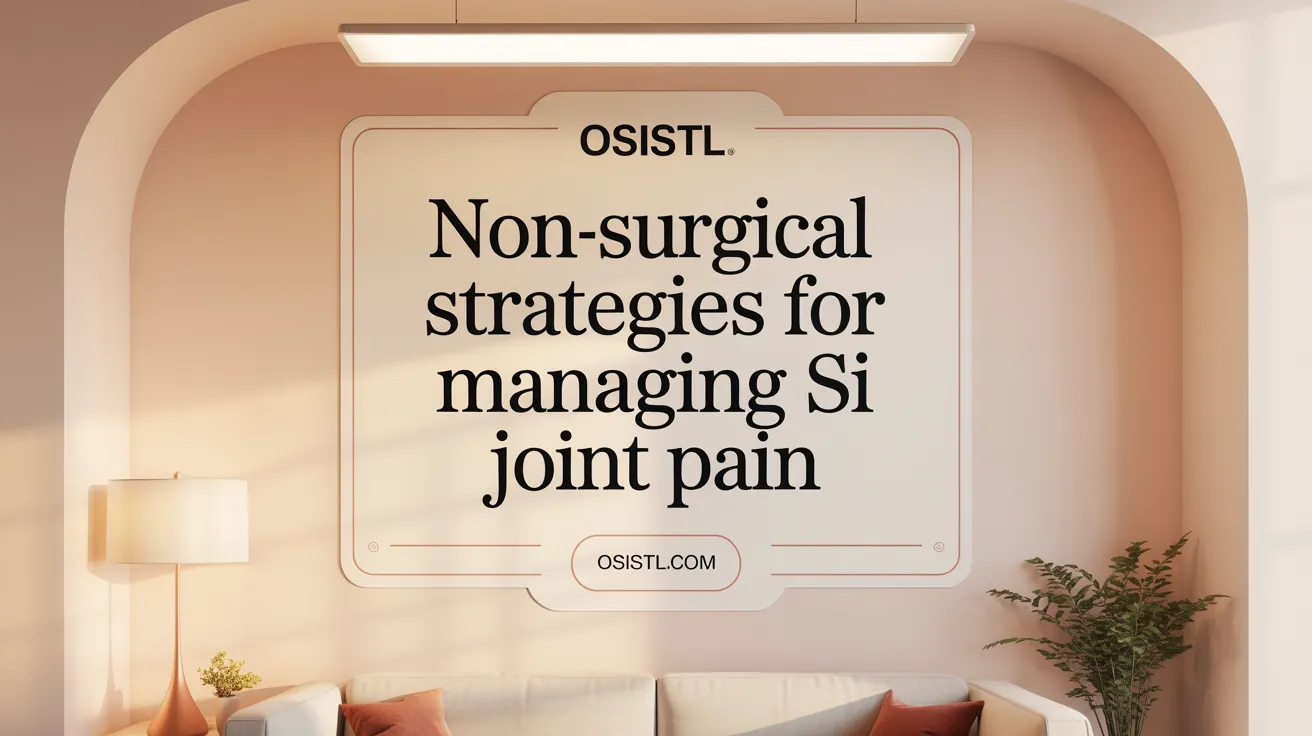 Non-Surgical Strategies for Managing SI Joint Pain