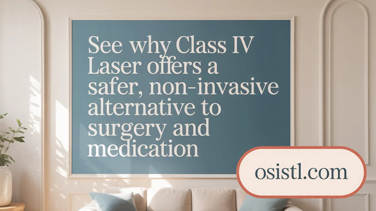 See Why Class IV Laser Offers a Safer, Non-Invasive Alternative to Surgery and Medication