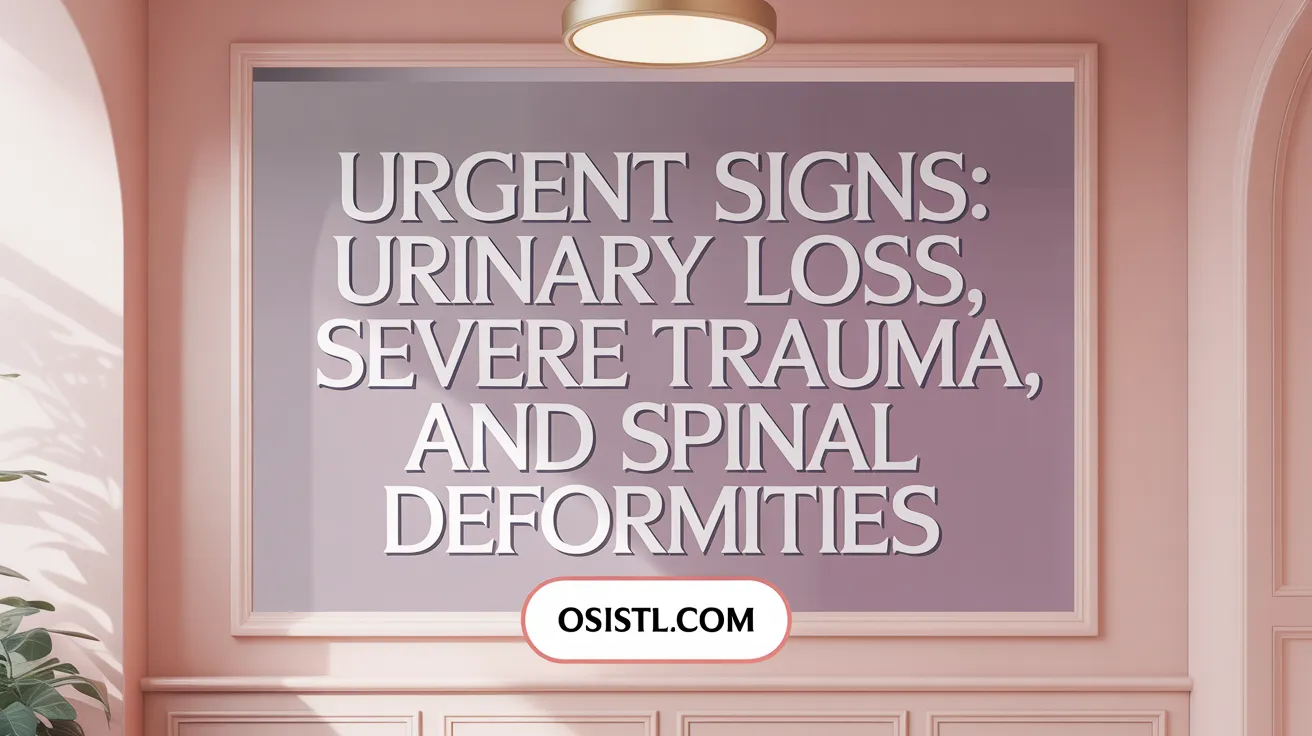 Urgent Signs: Urinary Loss, Severe Trauma, and Spinal Deformities