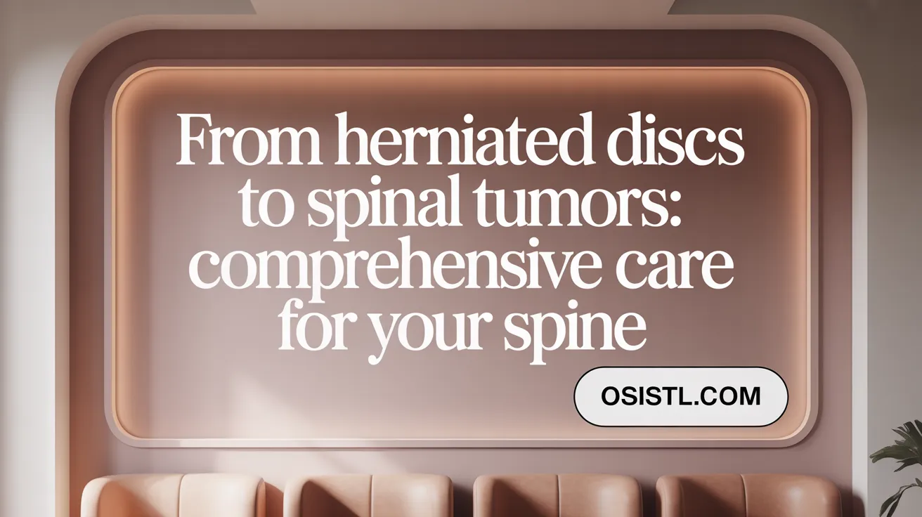 From Herniated Discs to Spinal Tumors: Comprehensive Care for Your Spine