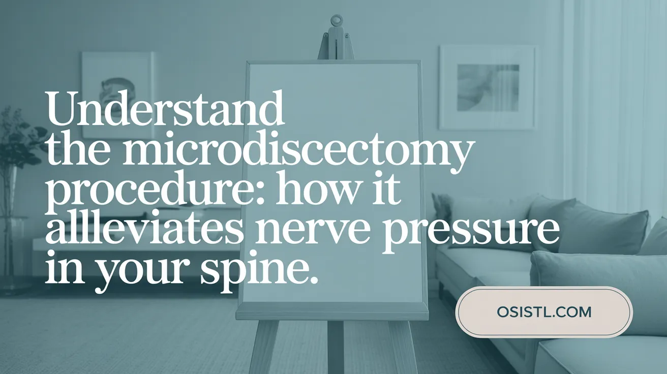 Understand the microdiscectomy procedure: How it alleviates nerve pressure in your spine.
