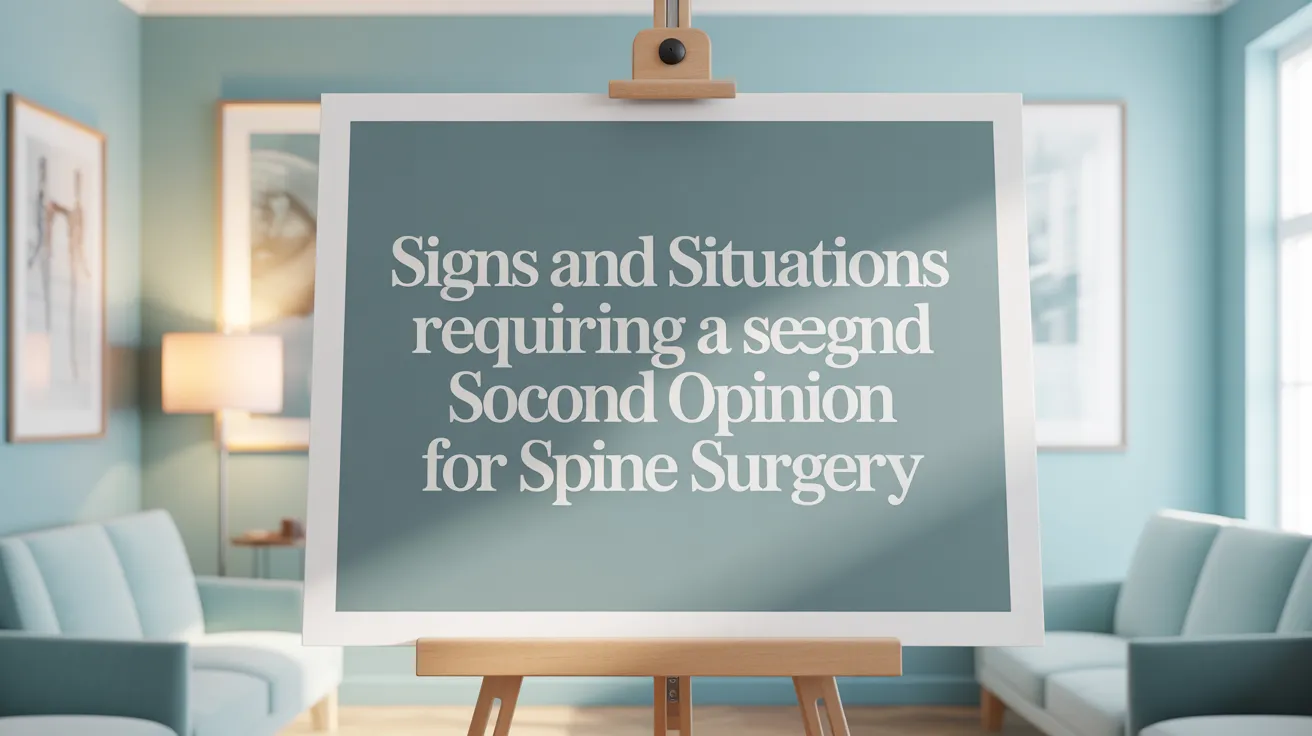 Signs and Situations Requiring a Second Opinion for Spine Surgery