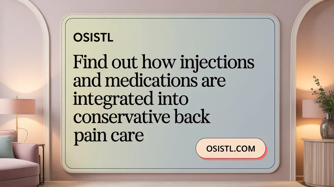 Find out how injections and medications are integrated into conservative back pain care