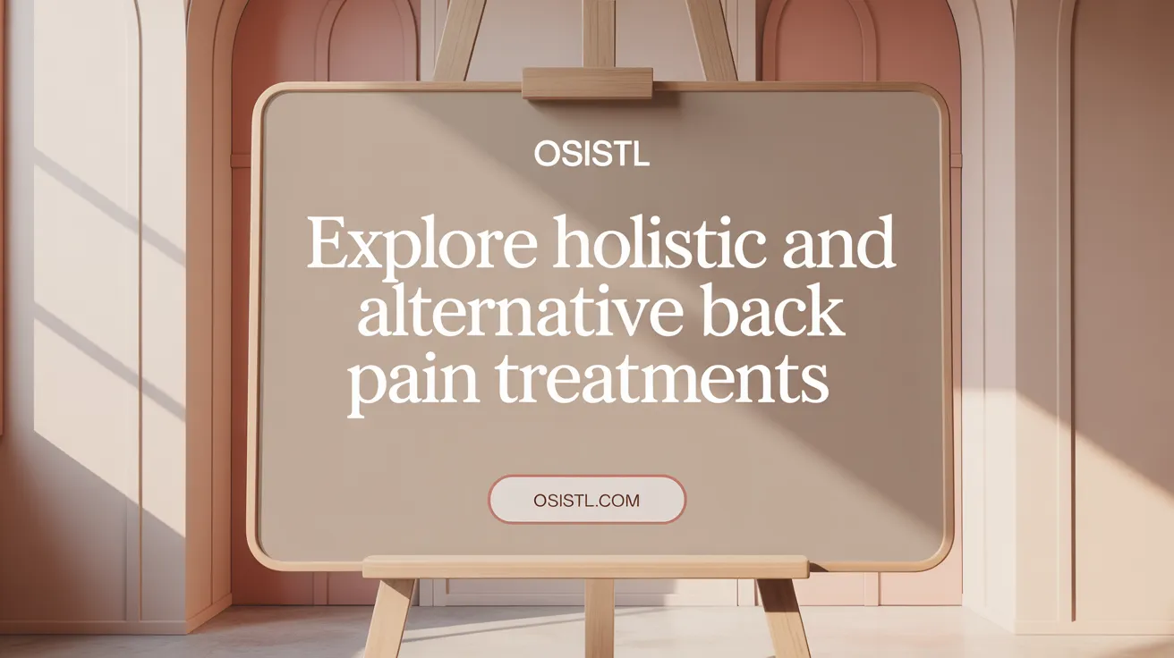 Explore Holistic and Alternative Back Pain Treatments