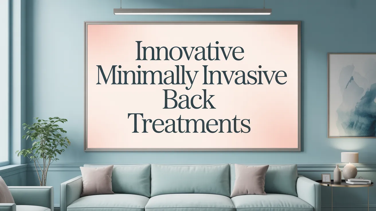 Innovative Minimally Invasive Back Treatments
