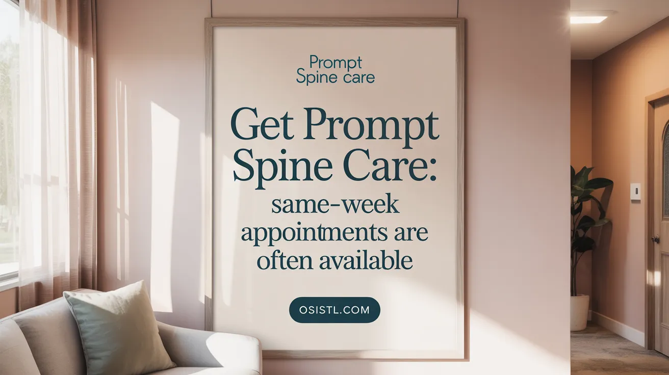 Get Prompt Spine Care: Same-Week Appointments Are Often Available