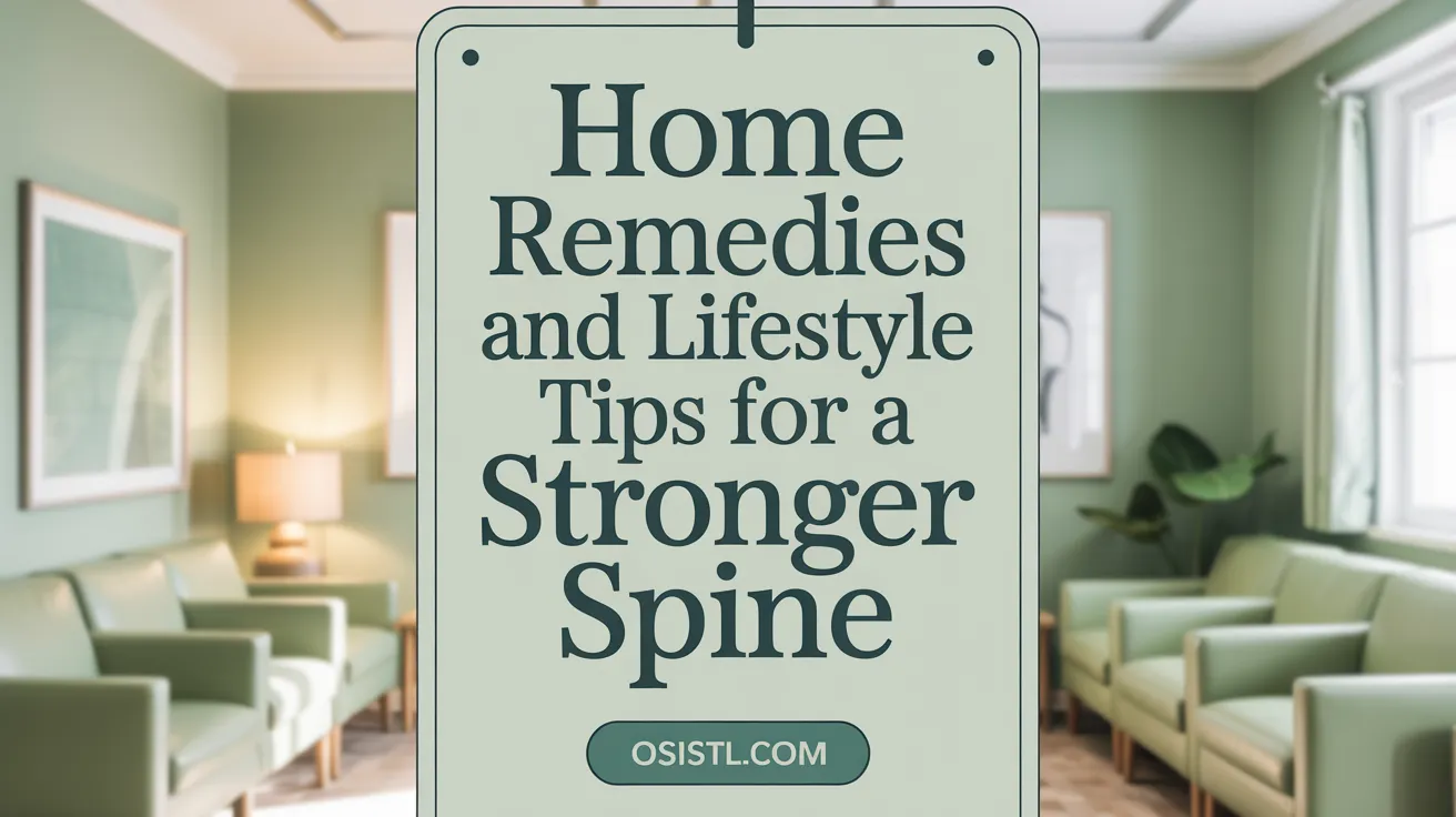 Home Remedies and Lifestyle Tips for a Stronger Spine