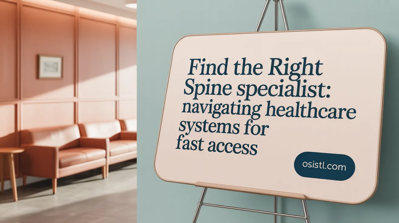 Find the Right Spine Specialist: Navigating Healthcare Systems for Fast Access