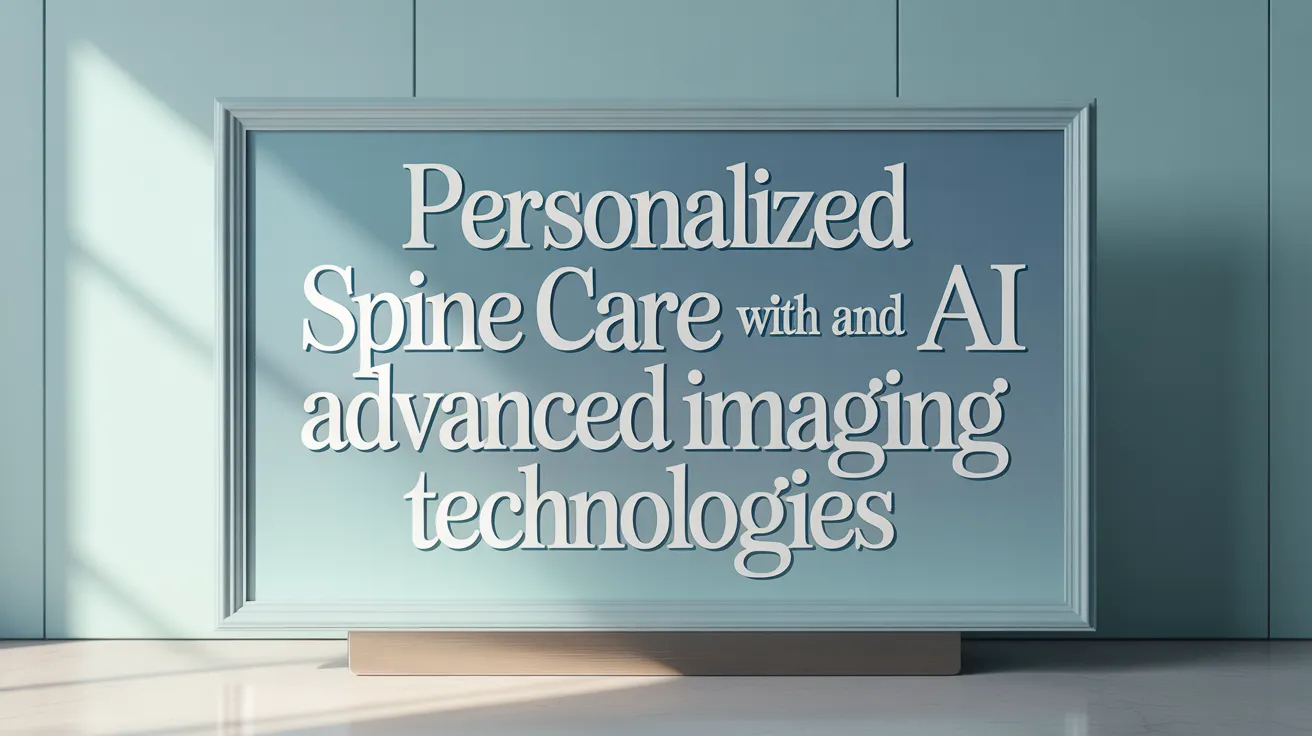 Personalized Spine Care with AI and Advanced Imaging Technologies