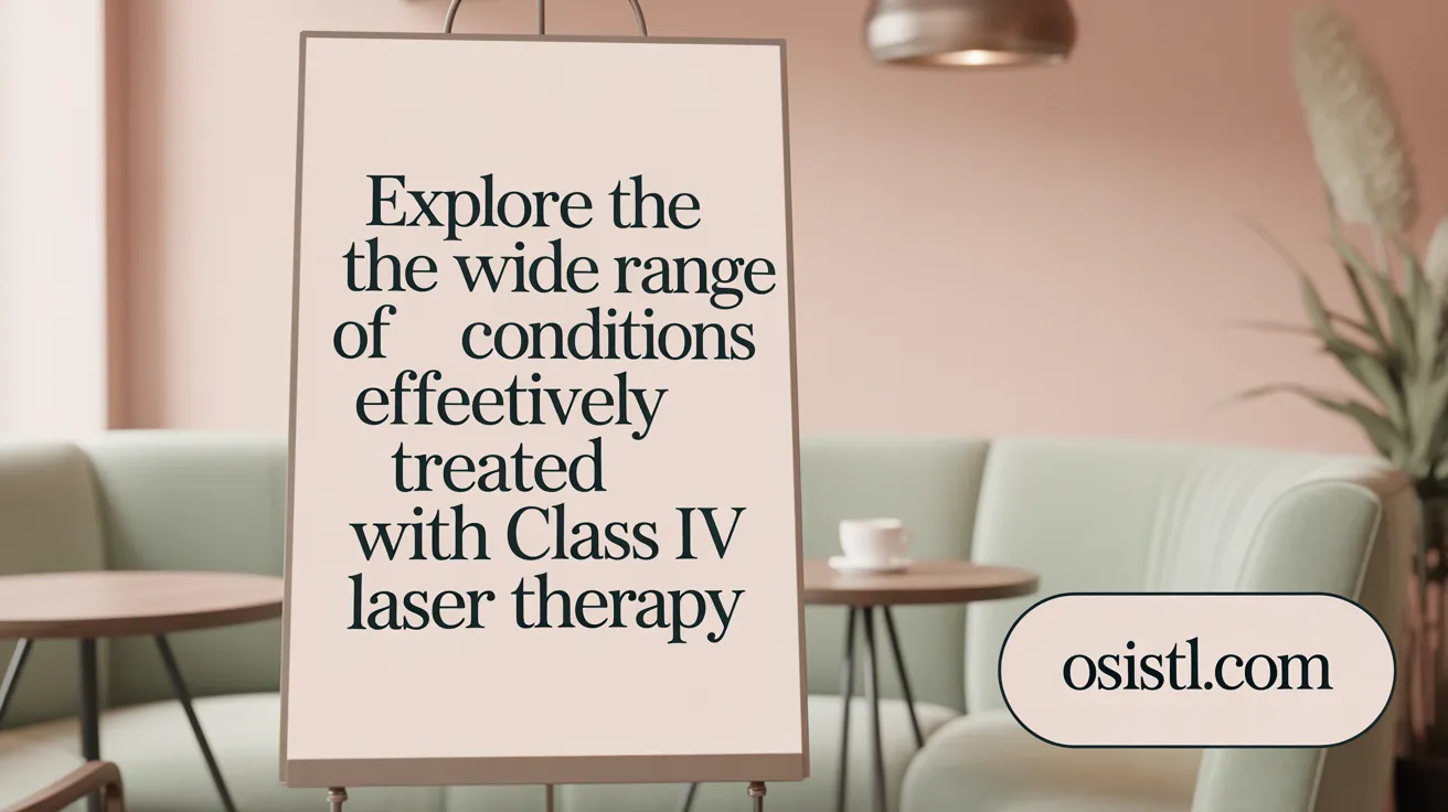 Explore the wide range of conditions effectively treated with Class IV Laser Therapy