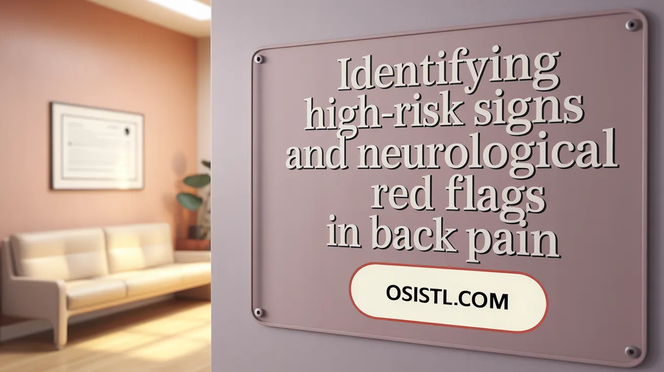Identifying High-Risk Signs and Neurological Red Flags in Back Pain
