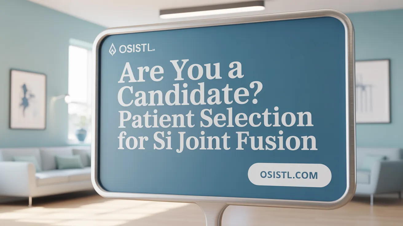 Are You a Candidate? Patient Selection for SI Joint Fusion