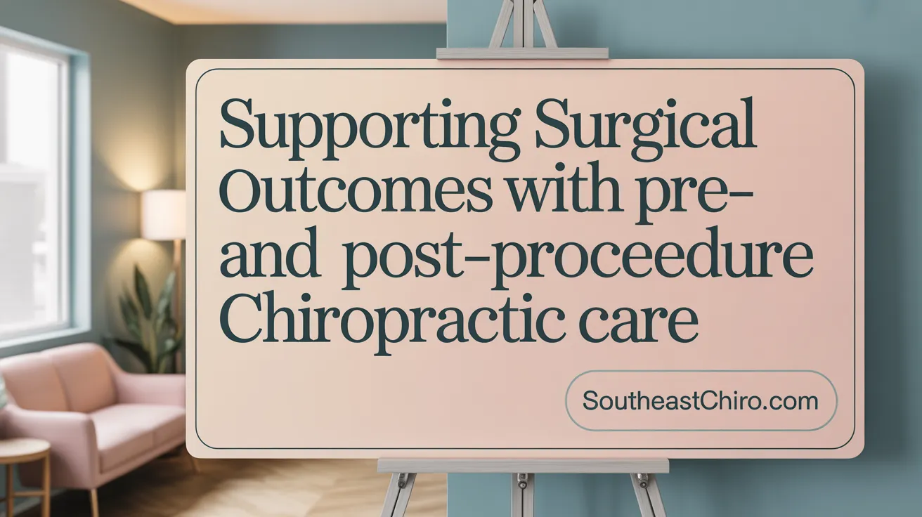 Supporting Surgical Outcomes with Pre- and Post-Procedure Chiropractic Care