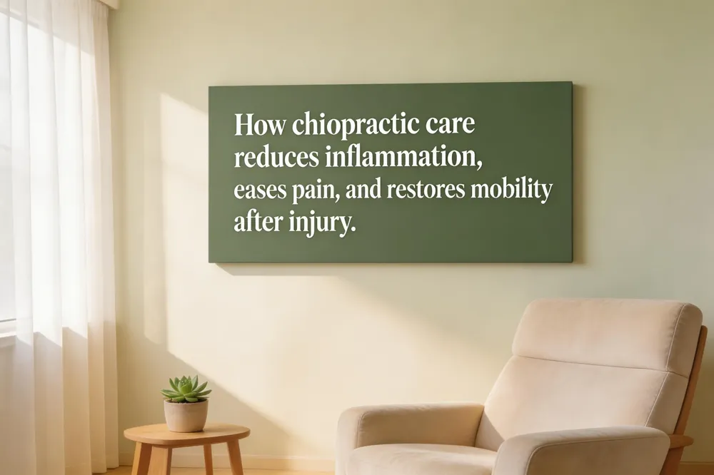 How chiropractic care reduces inflammation, eases pain, and restores mobility after injury.