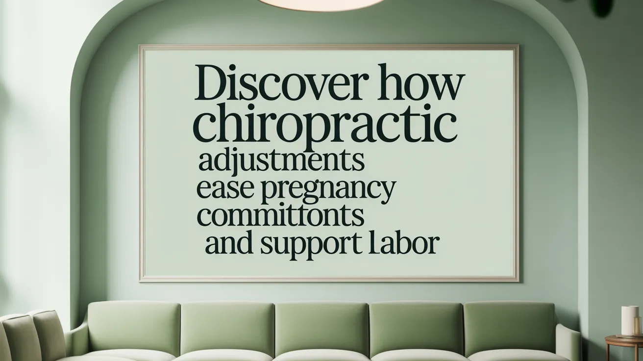Discover How Chiropractic Adjustments Ease Pregnancy Discomforts and Support Labor
