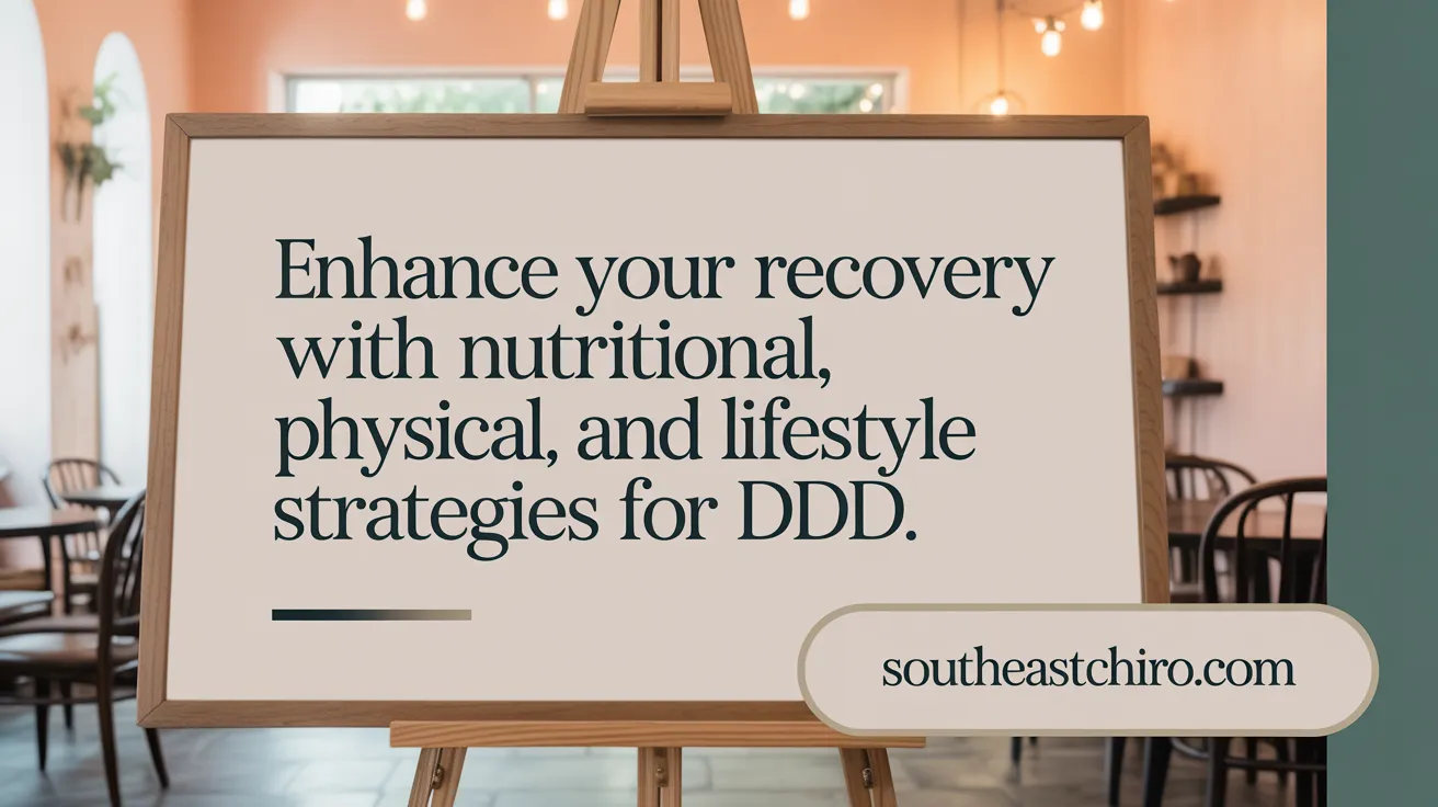 Enhance your recovery with nutritional, physical, and lifestyle strategies for DDD.