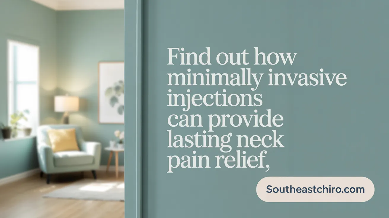 Find out how minimally invasive injections can provide lasting neck pain relief.