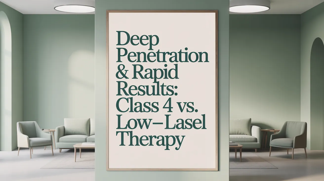 Deep Penetration & Rapid Results: Class 4 vs. Low-Level Laser Therapy