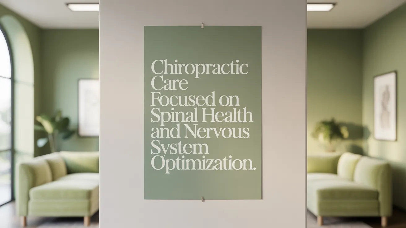 Chiropractic Care Focused on Spinal Health and Nervous System Optimization