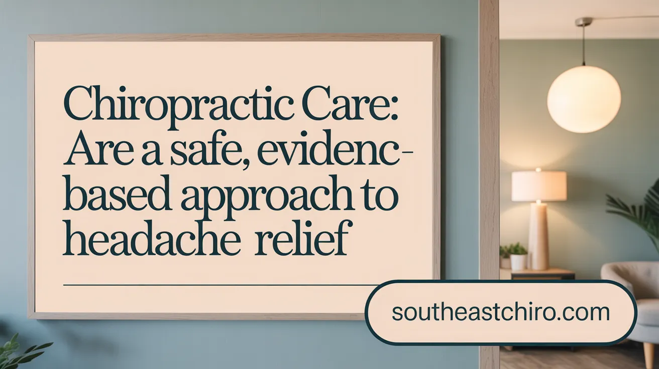 Chiropractic Care: A Safe, Evidence-Based Approach to Headache Relief