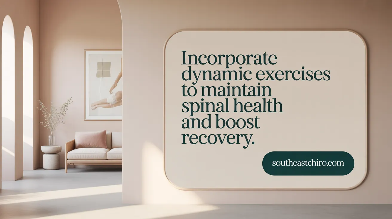 Incorporate dynamic exercises to maintain spinal health and boost recovery.