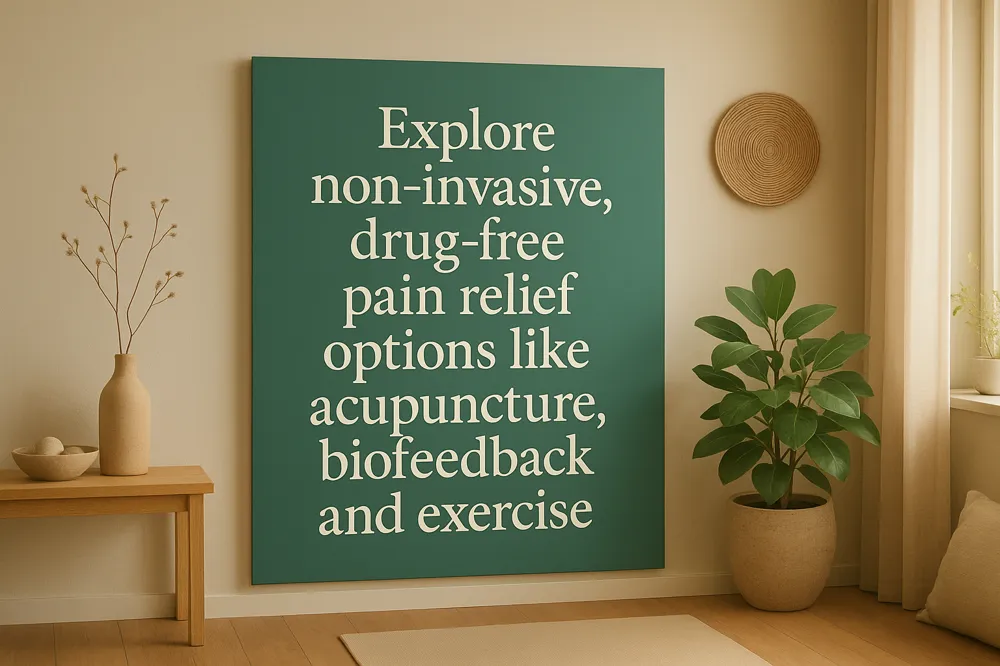 Explore non-invasive, drug-free pain relief options like acupuncture, biofeedback, and exercise.