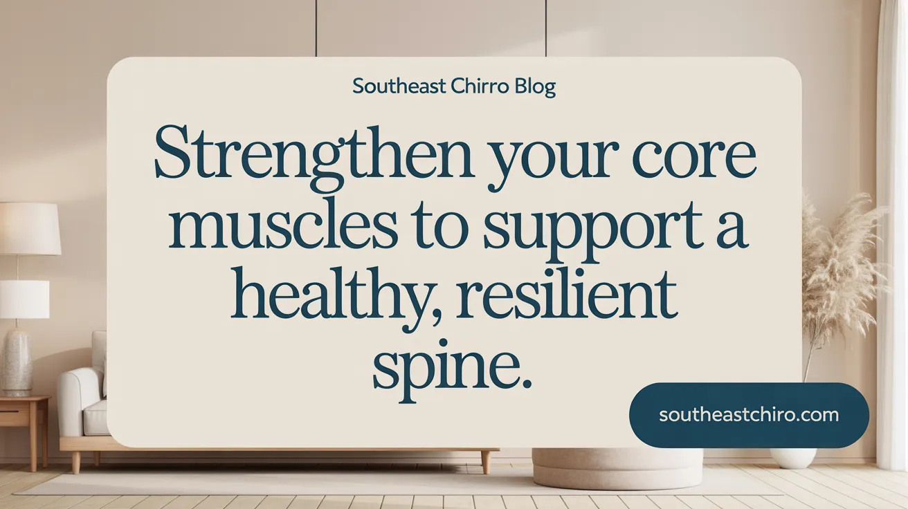 Strengthen your core muscles to support a healthy, resilient spine.