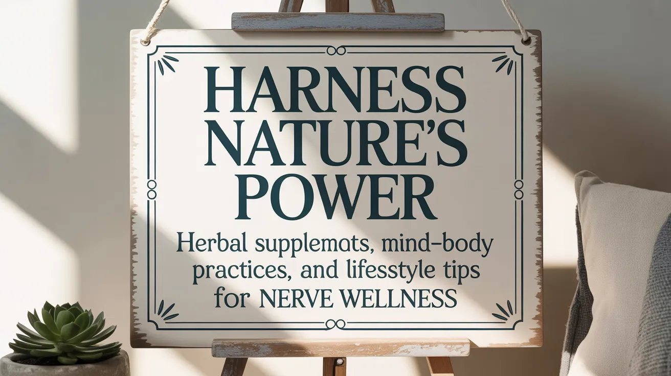 Harness Nature's Power: Herbal Supplements, Mind-Body Practices, and Lifestyle Tips for Nerve Wellness