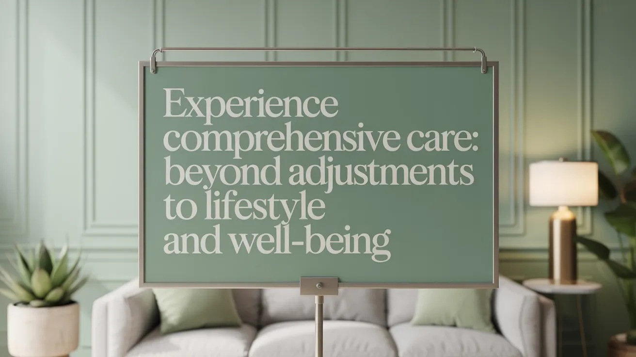 Experience comprehensive care: Beyond adjustments to lifestyle and well-being