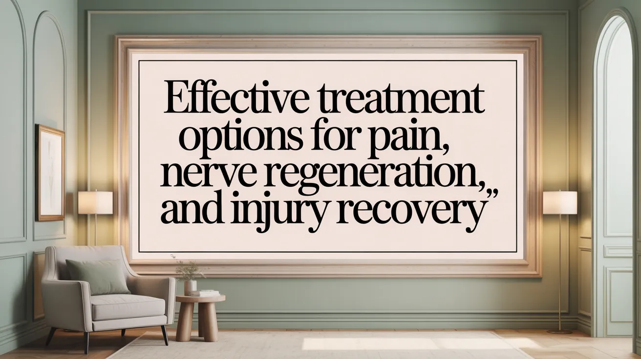 Effective Treatment Options for Pain, Nerve Regeneration, and Injury Recovery