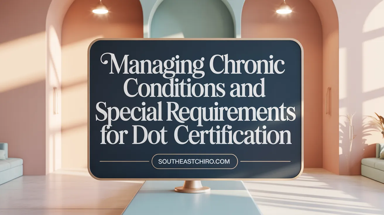 Managing Chronic Conditions and Special Requirements for DOT Certification