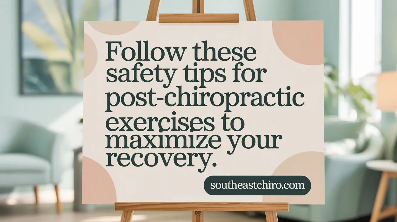 Follow these safety tips for post-chiropractic exercises to maximize your recovery.