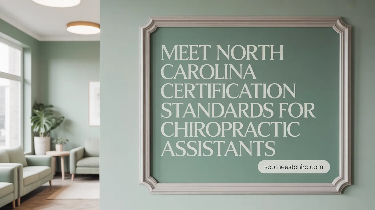 Meet North Carolina Certification Standards for Chiropractic Assistants