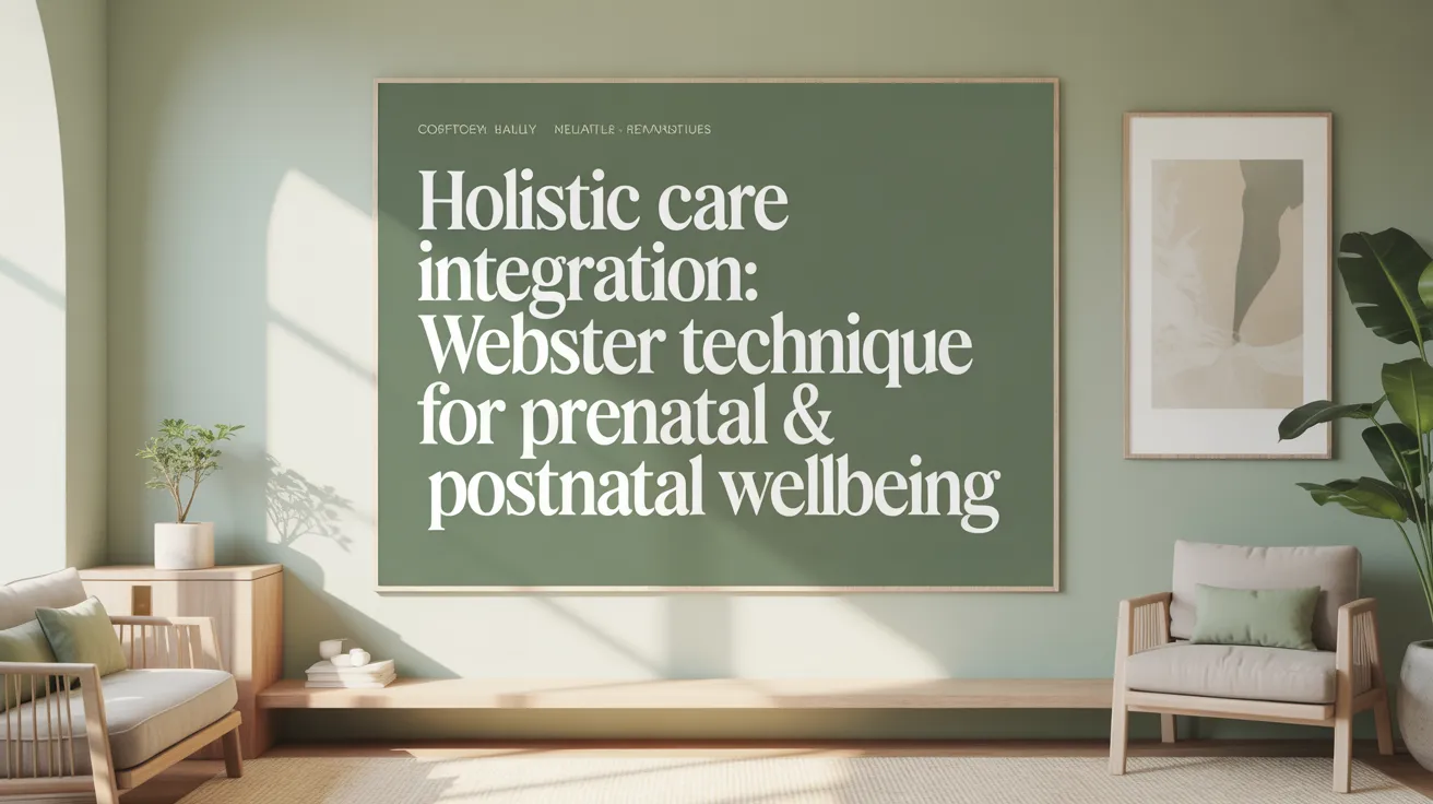 Holistic Care Integration: Webster Technique for Prenatal & Postnatal Wellbeing