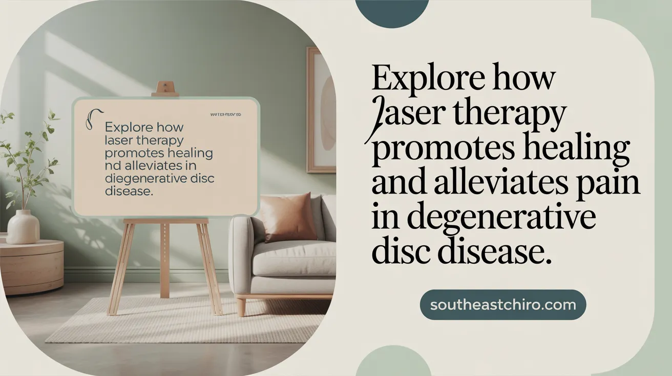 Explore how laser therapy promotes healing and alleviates pain in degenerative disc disease.