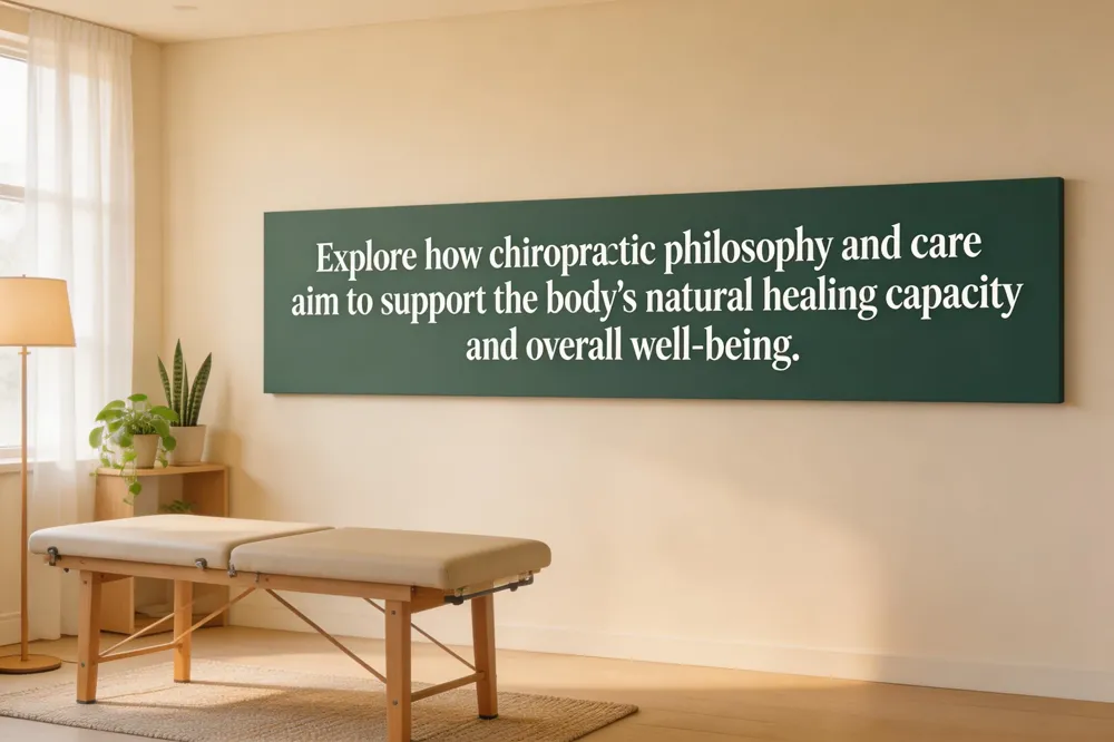 Explore how chiropractic philosophy and care aim to support the body's natural healing capacity and overall well-being.