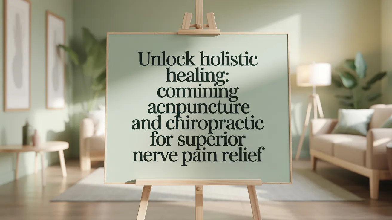 Unlock Holistic Healing: Combining Acupuncture and Chiropractic for Superior Nerve Pain Relief