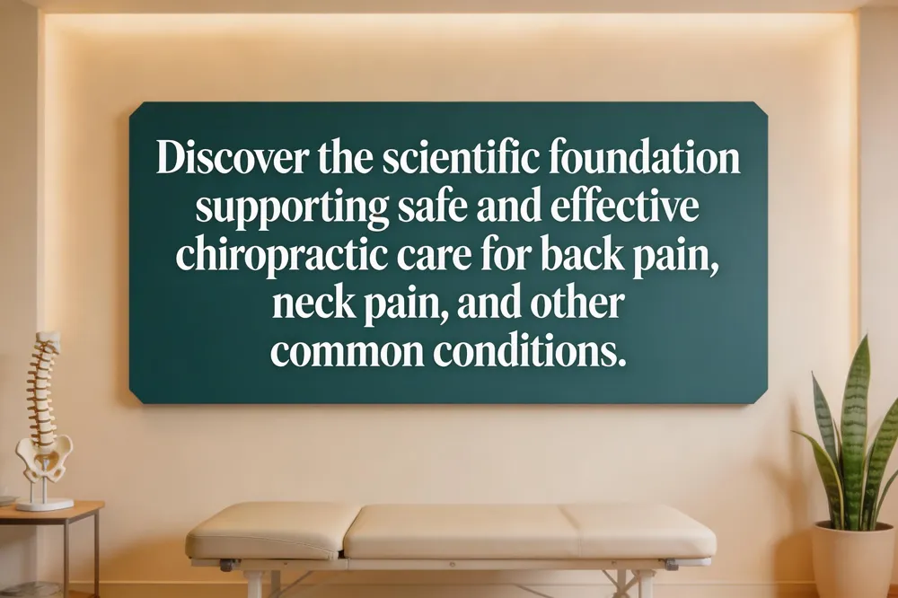 Discover the scientific foundation supporting safe and effective chiropractic care for back pain, neck pain, and other common conditions.