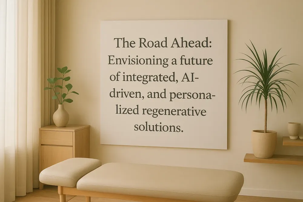 The Road Ahead: Envisioning a future of integrated, AI-driven, and personalized regenerative solutions.
