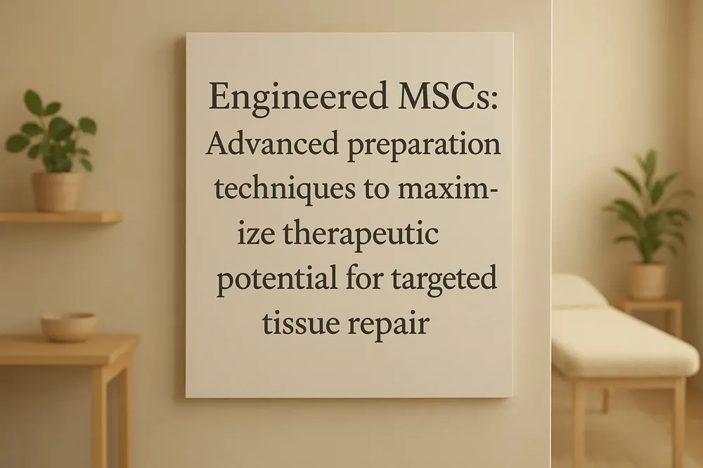Engineered MSCs: Advanced preparation techniques to maximize therapeutic potential for targeted tissue repair.