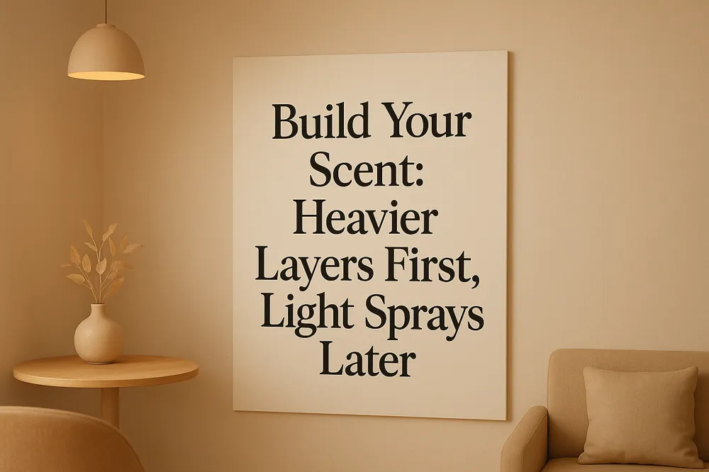 Build Your Scent: Heavier Layers First, Light Sprays Later