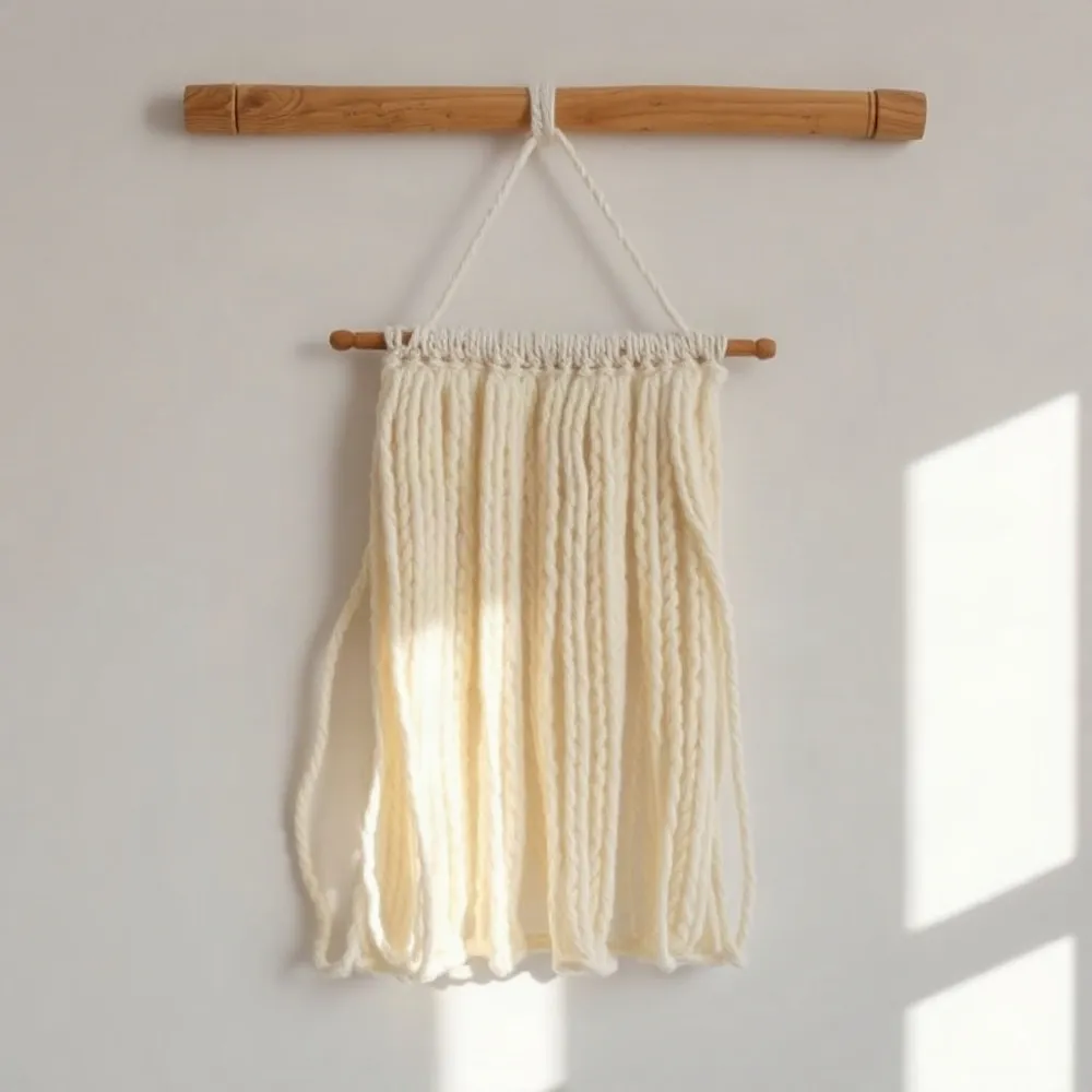 With just yarn, a hook, a tapestry needle, scissors, and a wooden dowel or ring, you have everything you need to begin creating a beautiful, handcrafted wall hanging.