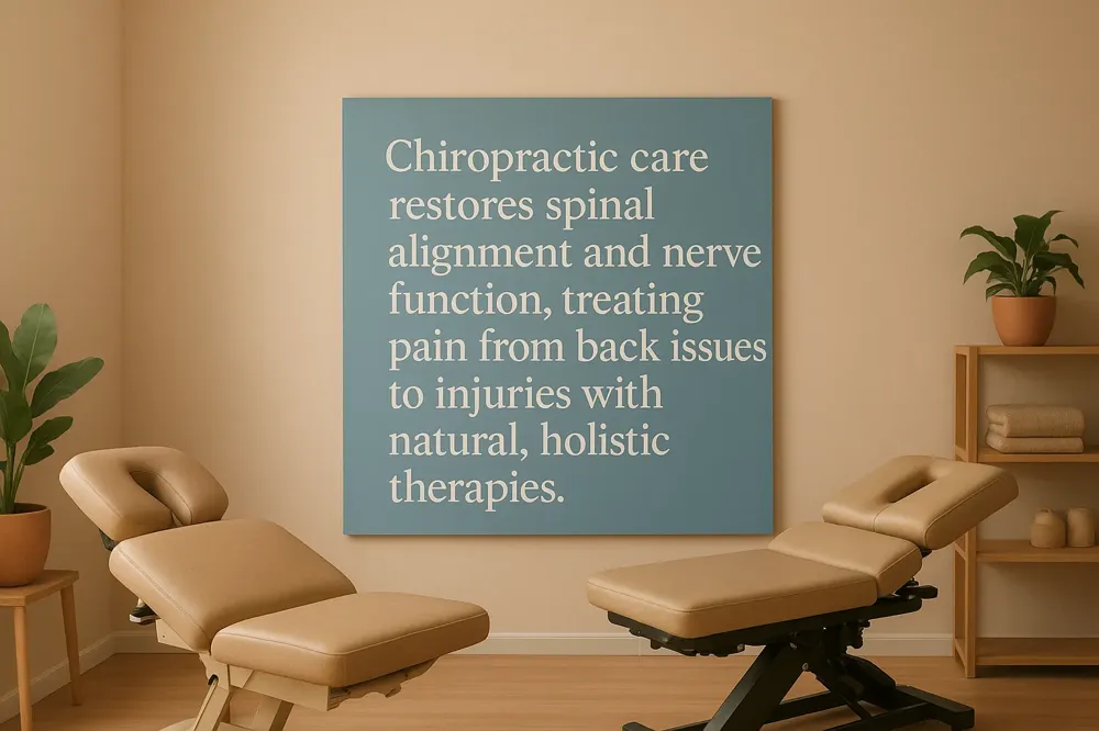 Chiropractic care restores spinal alignment and nerve function, treating pain from back issues to injuries with natural, holistic therapies.