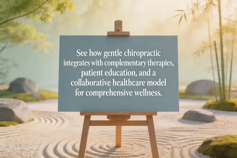 See how gentle chiropractic integrates with complementary therapies, patient education, and a collaborative healthcare model for comprehensive wellness.