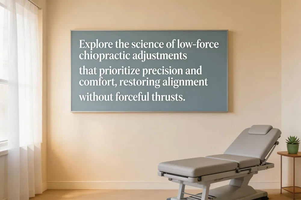 Explore the science of low-force chiropractic adjustments that prioritize precision and comfort, restoring alignment without forceful thrusts.