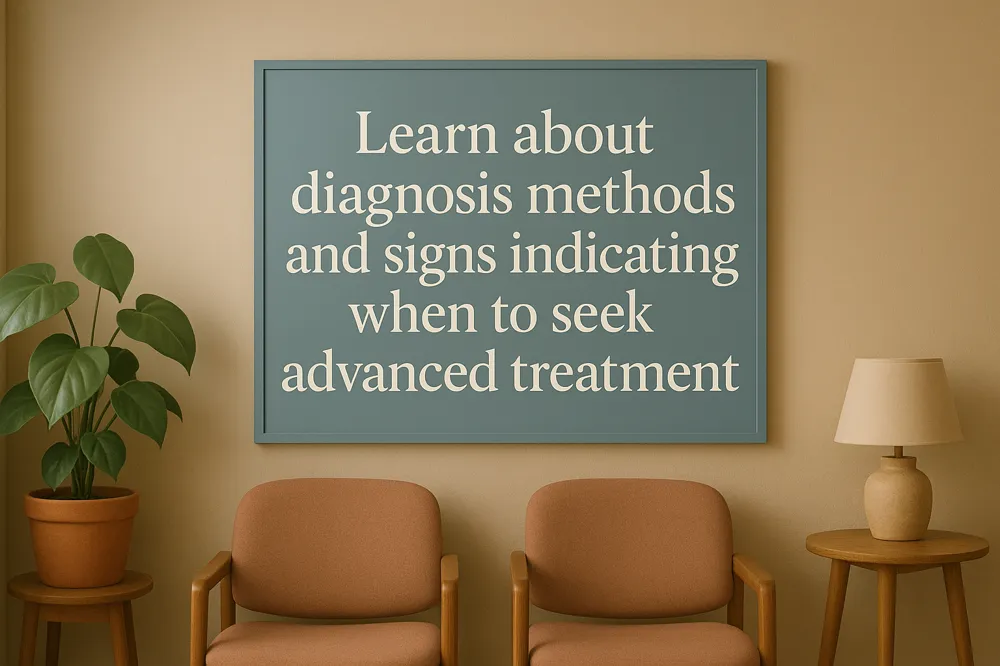 Learn about diagnosis methods and signs indicating when to seek advanced treatment